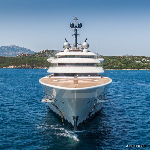 Blue yacht exterior 3