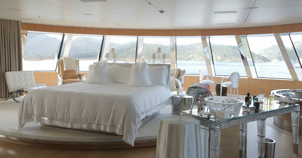 Master cabin with sea view on superyacht A