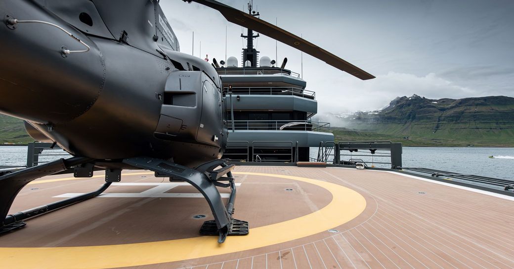 helicopter on superyacht