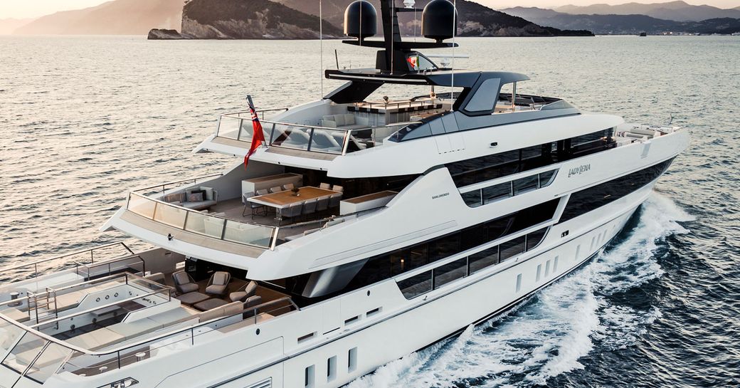 lady lena luxury yacht from sanlorenzo underway