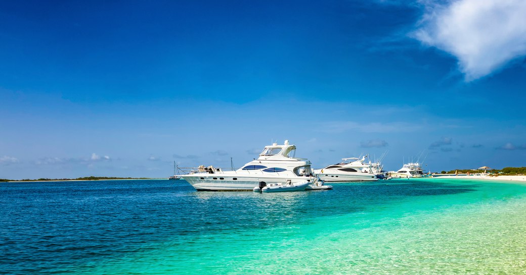 yachts in shallows