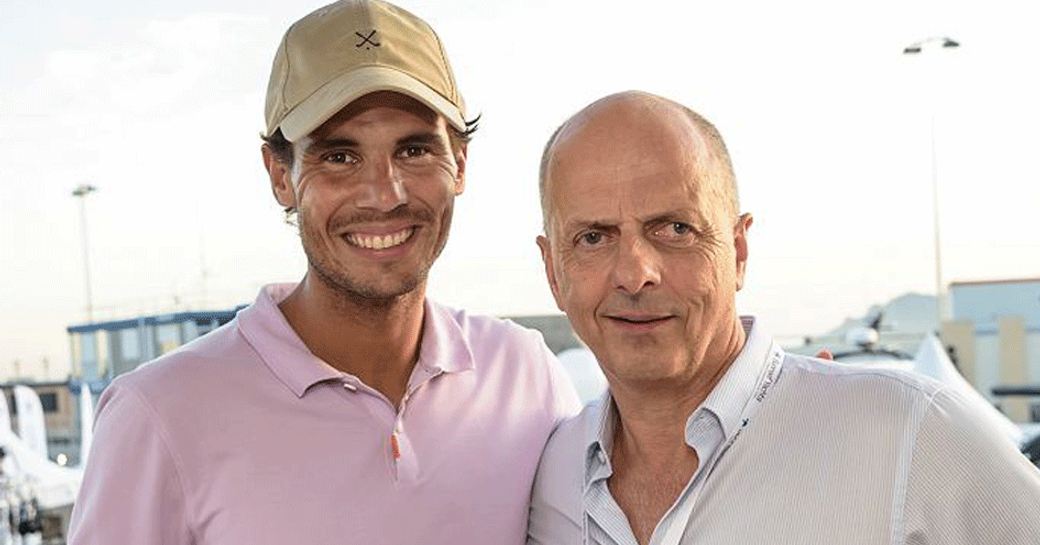 Rafael Nadal and Francis Lapp - founder of Sunreef Yachts