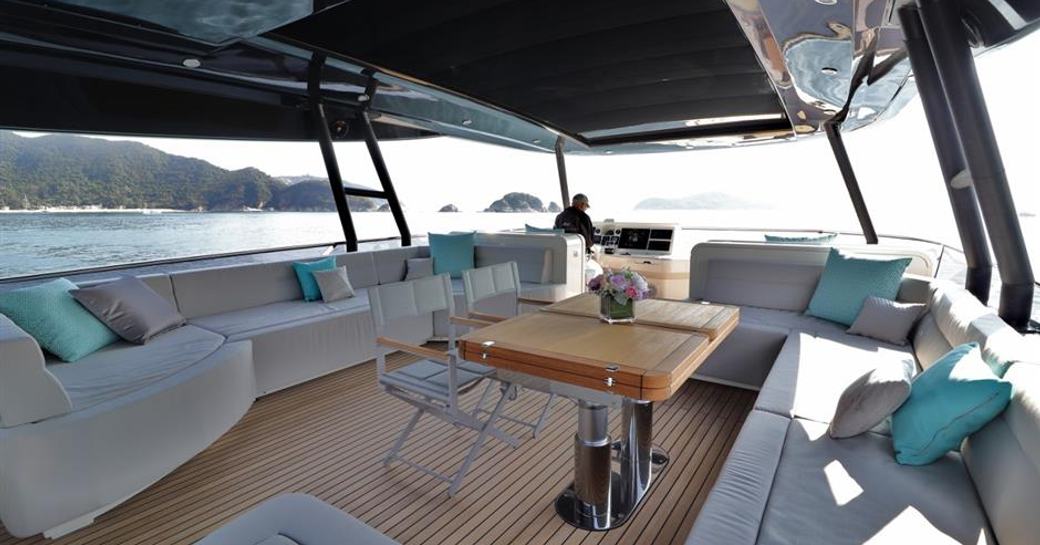 flybridge on mcy 86 motor yacht by monte carlo yachts