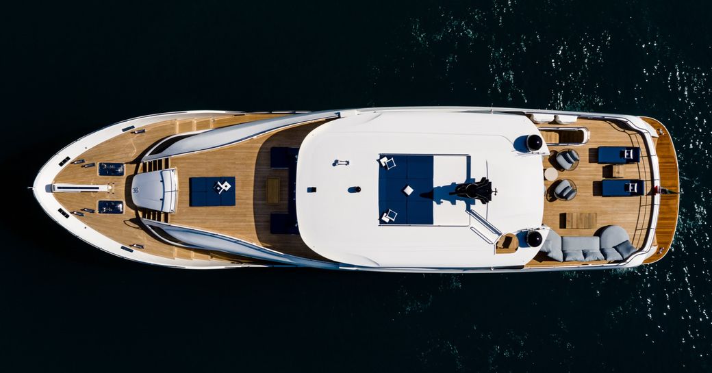 aerial shot of Maiora Yacht ZOUT 