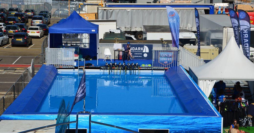 Watersports pool for demonstrations at Southampton Boat Show