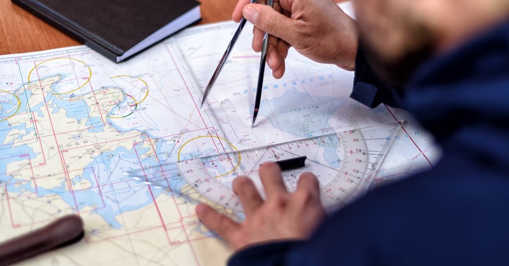 plotting route on nautical chart