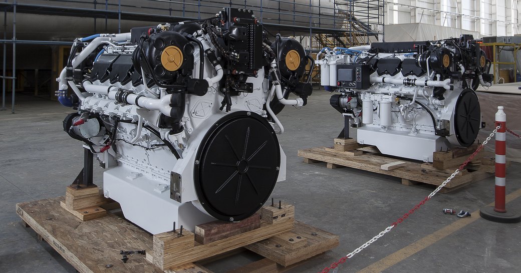 Uninstalled motor yacht engines