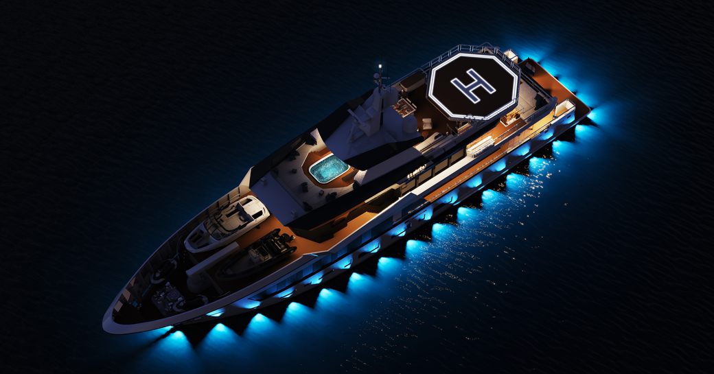 Diana R.50 concept from above at night