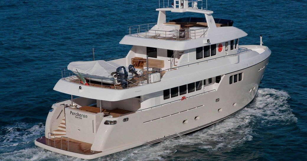 CdM explorer yacht PERCHERON on the water