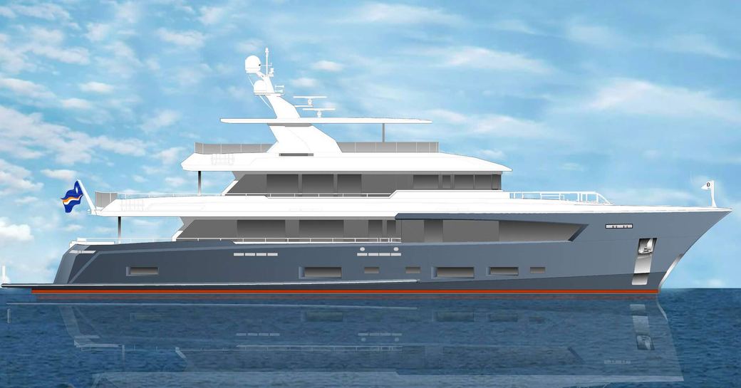 Explorer series yacht by Cheoy Lee sketch