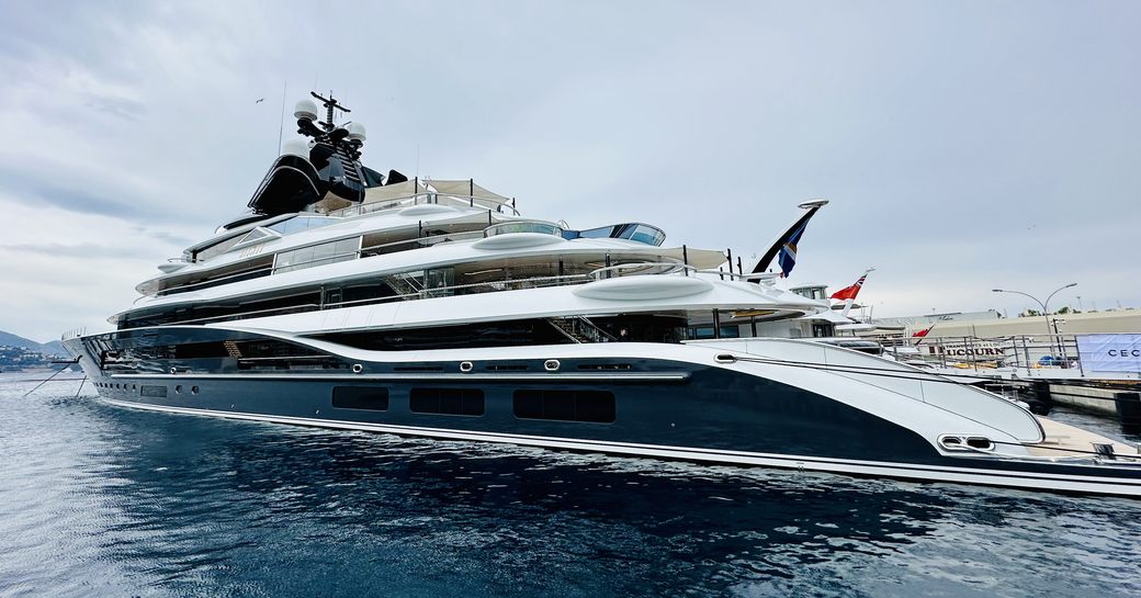 Lurssen superyacht KISMET at berth in Port Hercule, Monaco