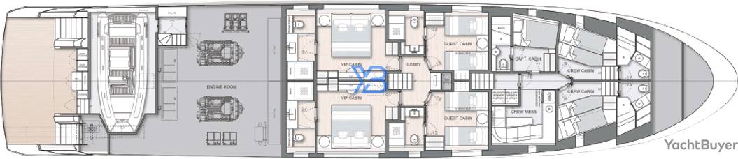 Lower Deck Ocean Alexander 35P