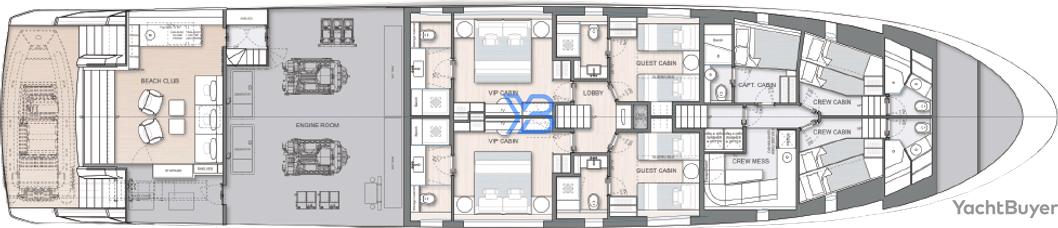 Lower Deck Ocean Alexander 35P