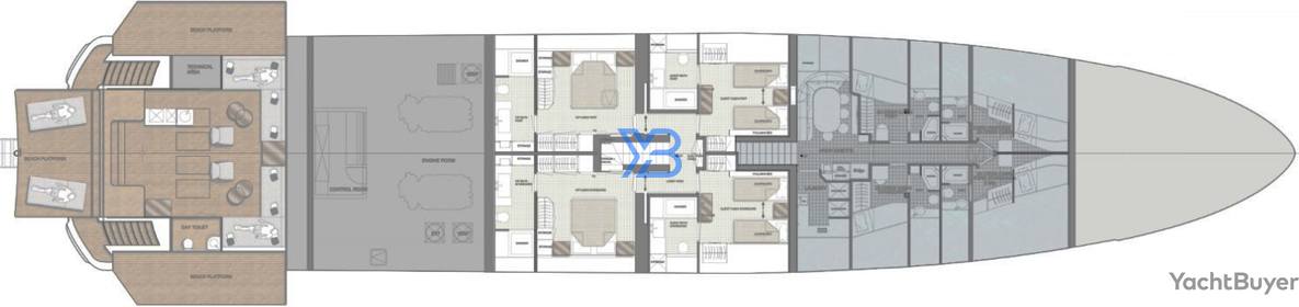 Lower Deck Mangusta Oceano 44