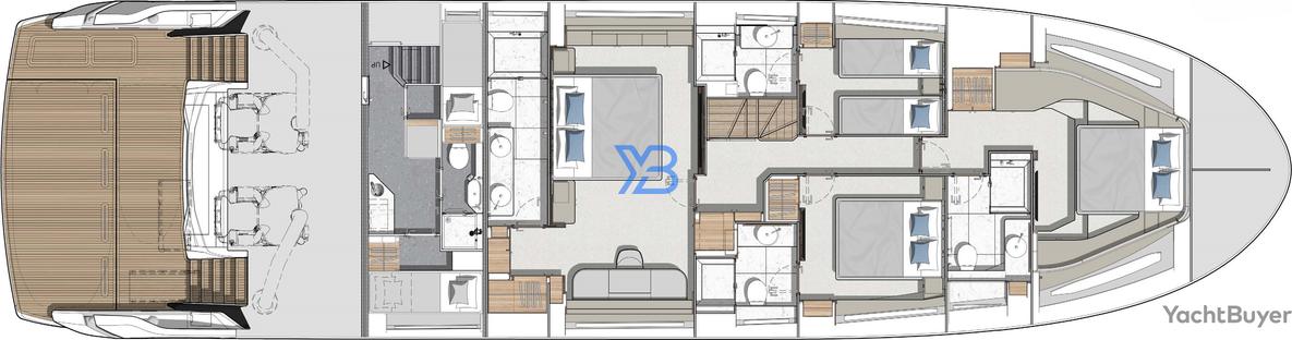 Lower Deck Sunseeker Ocean 156