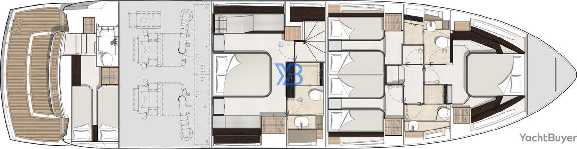 Lower Deck Sunseeker Manhattan 68