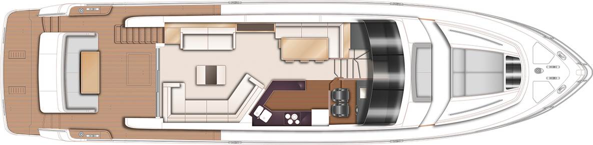 Main Deck Princess 72 Motor Yacht