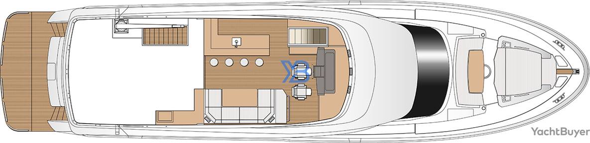 Flybridge Horizon E81 Open Bridge