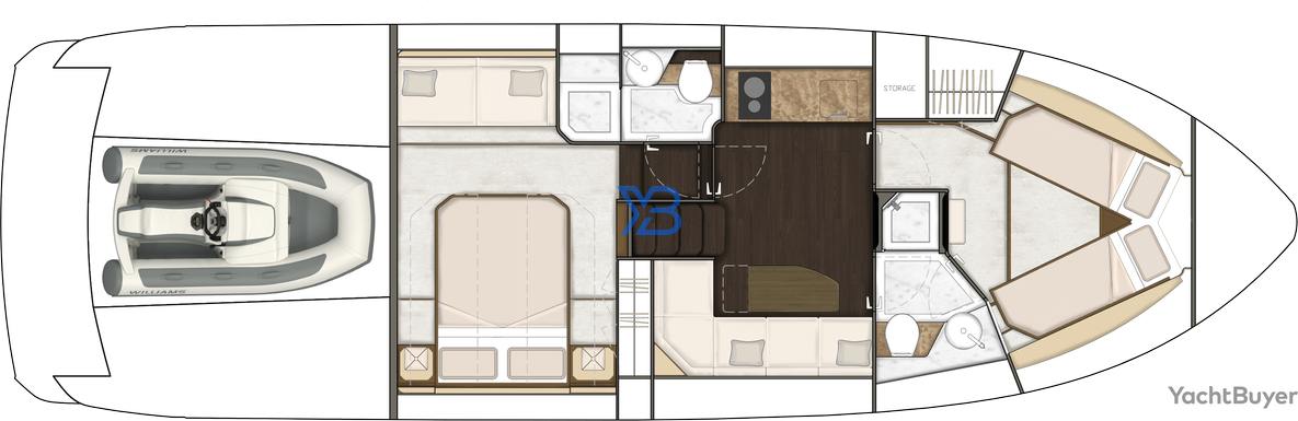 Lower Deck Fairline Targa 45 GT