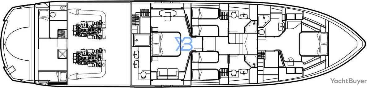 Lower Deck Sunseeker 82 Yacht