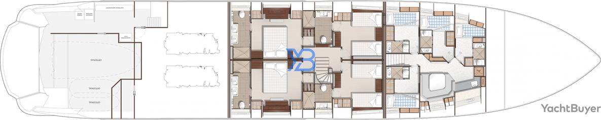 Lower Deck Sunseeker 131 Yacht