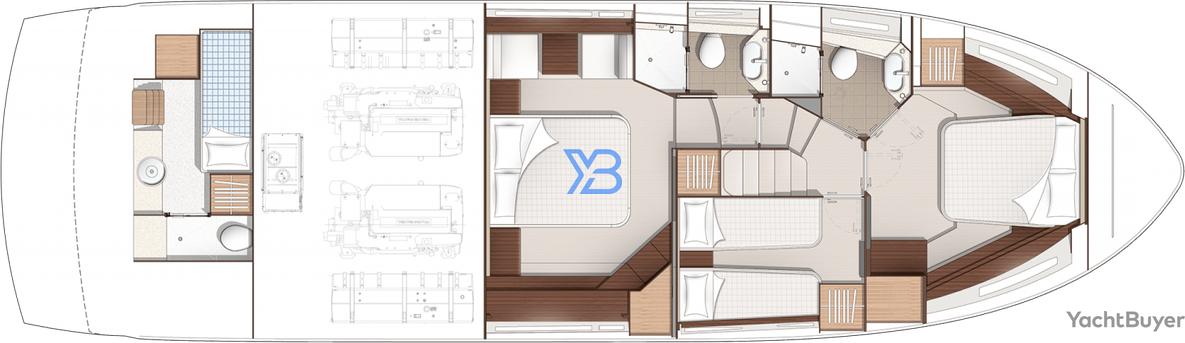 Lower Deck Sunseeker Manhattan 52