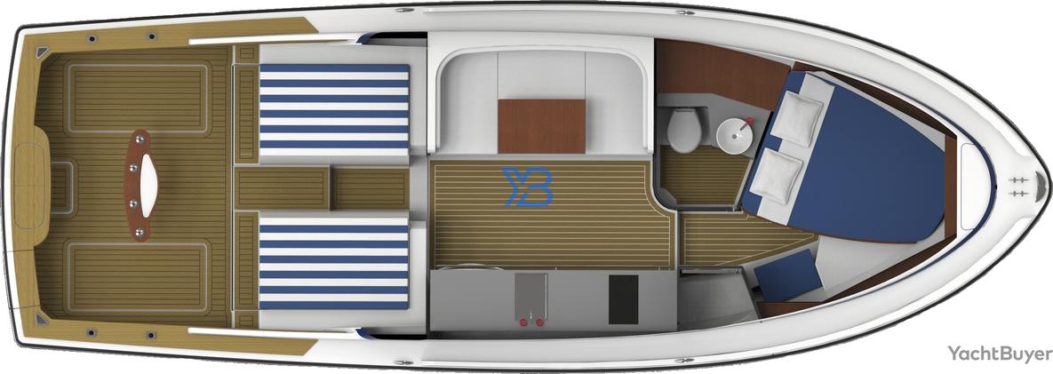 Main Deck Bertram 35 Flybridge