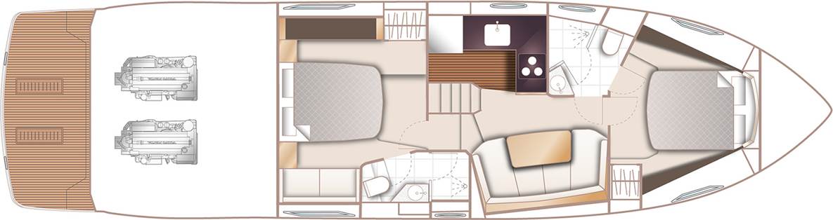 Lower Deck Princess V48 Open