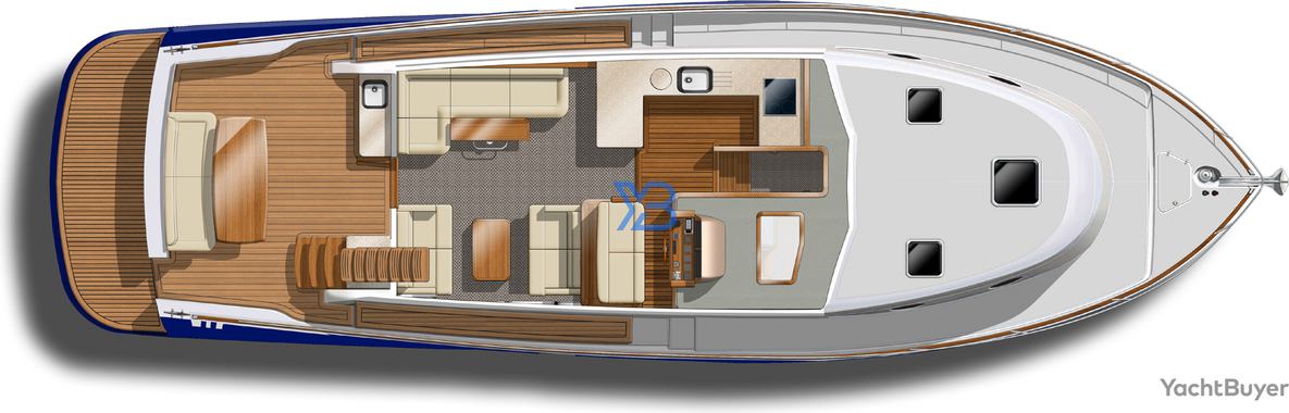 Main Deck Grand Banks GB54 Flybridge