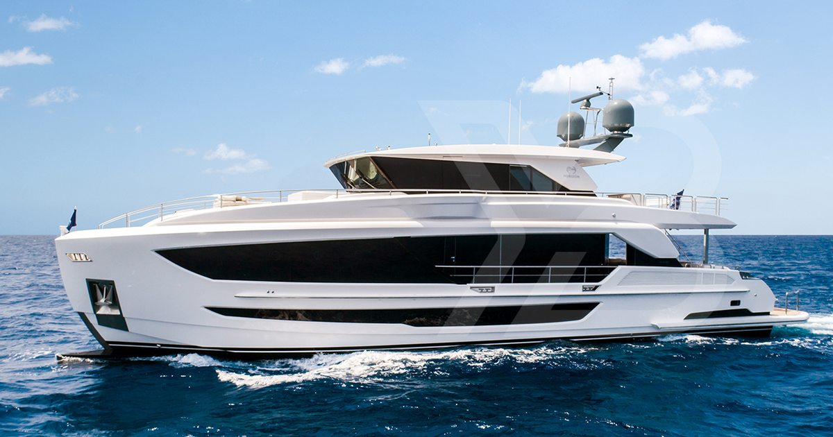 Fd90 VIDEO: Brand-new Horizon FD90 named motor yacht Lithium+ hits the water ...
