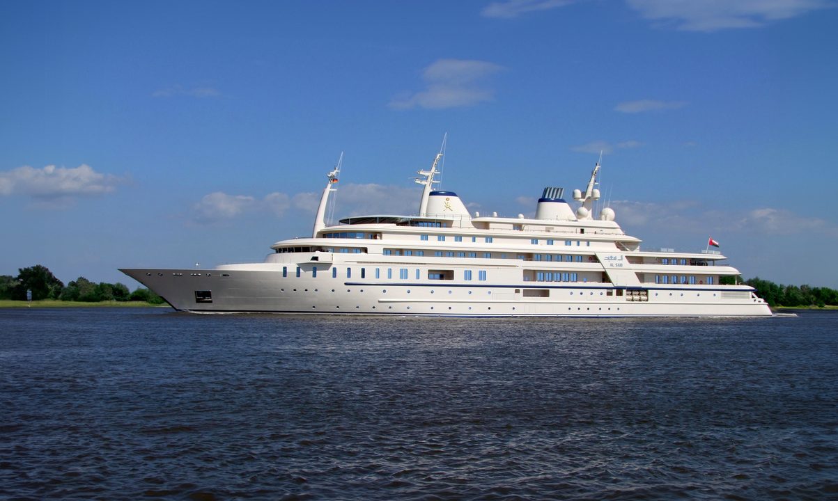 Side view of Al Said yacht for visual comparison