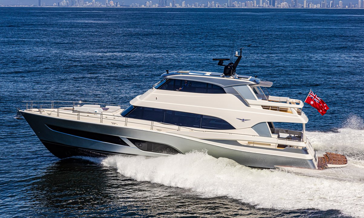 Riviera 78 Motor Yacht Enclosed Bridge Deck