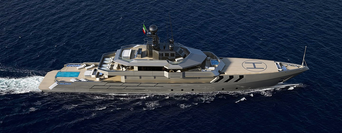 OPV56 from Antonini Navi on water