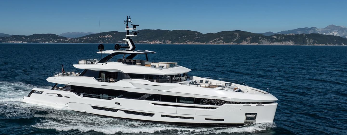 Superyacht Andala under way 