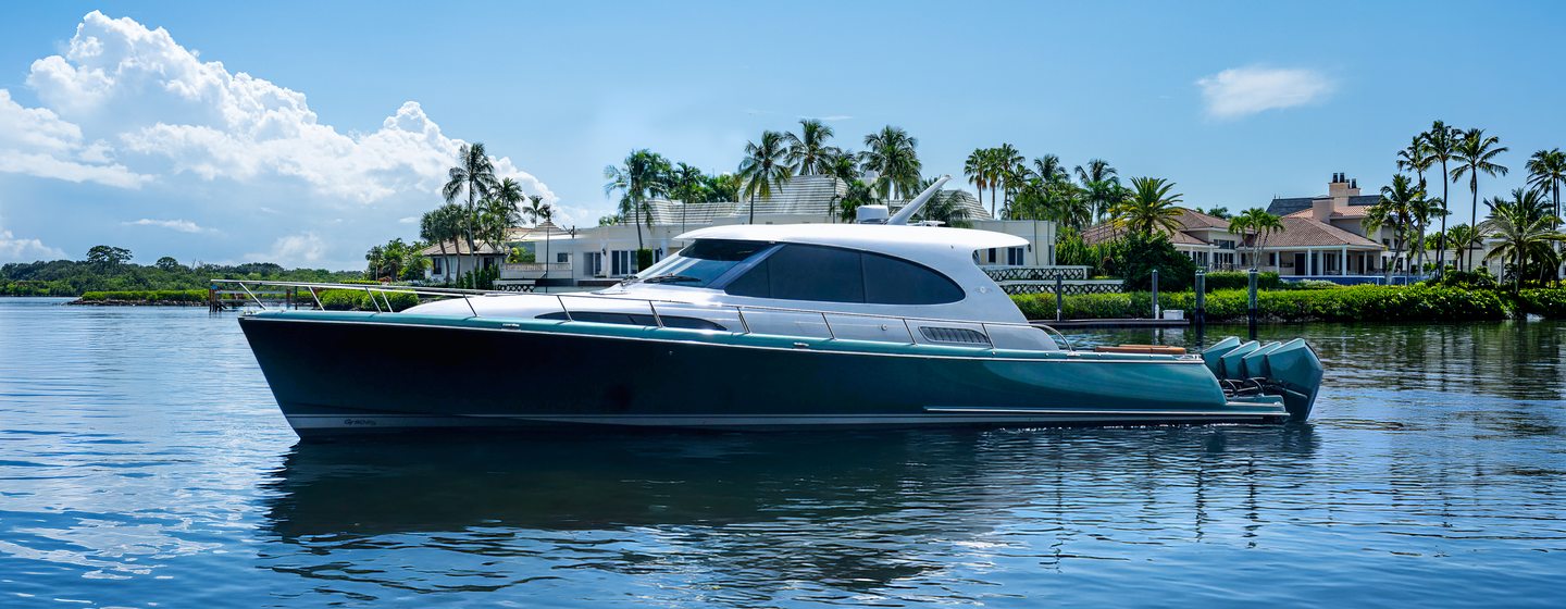 Palm Beach GT50 RS Boat at anchor 