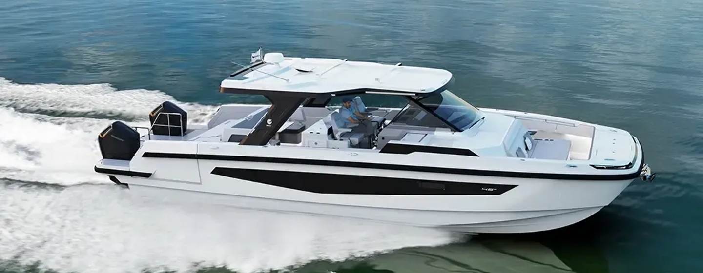 Rendering of Aquila 45 Sport Catamaran under way 
