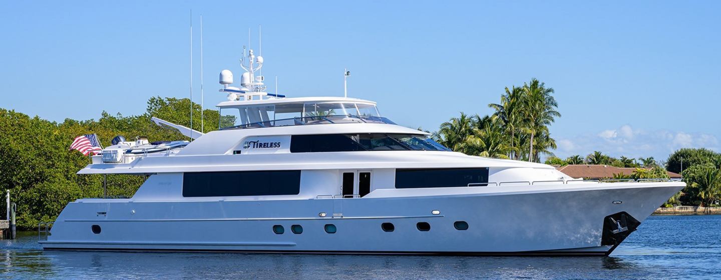 Superyacht Tireless at anchor