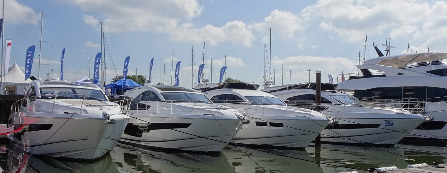 Yachts in docks at Southampton