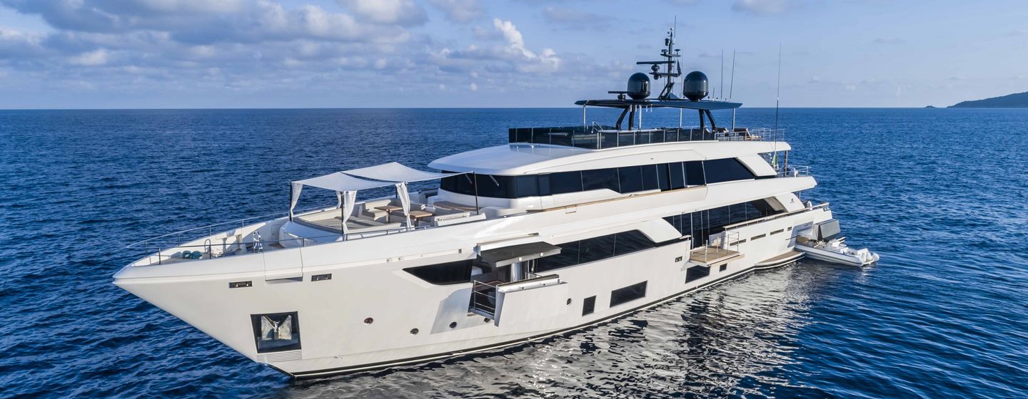 A semi-custom yacht has a defined exterior design but with the flexibility to alter the interior layout and finish