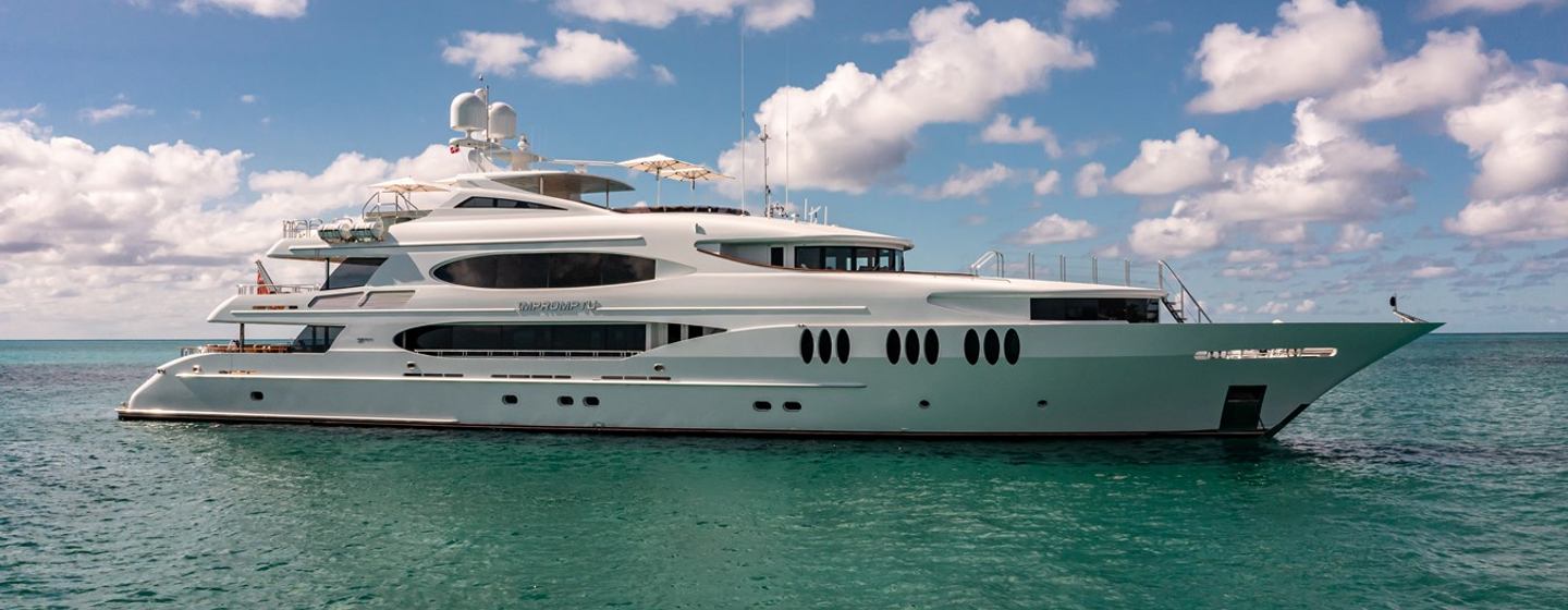 Superyacht Impromptu at anchor 