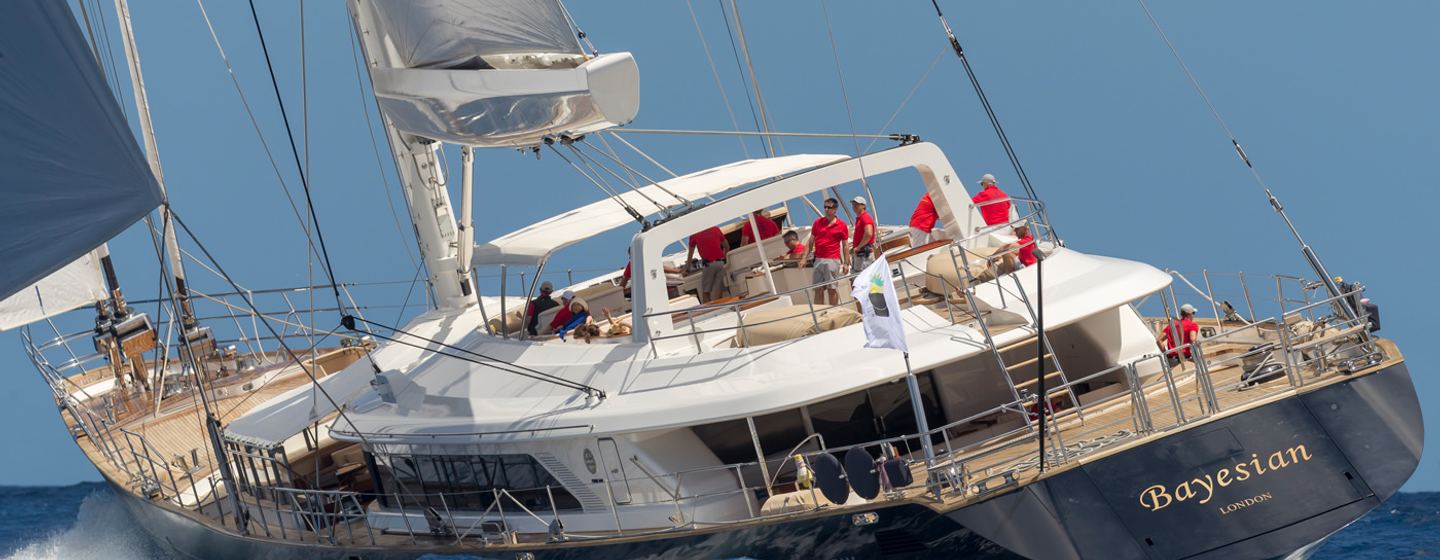 Bayesian sailing yacht under way 
