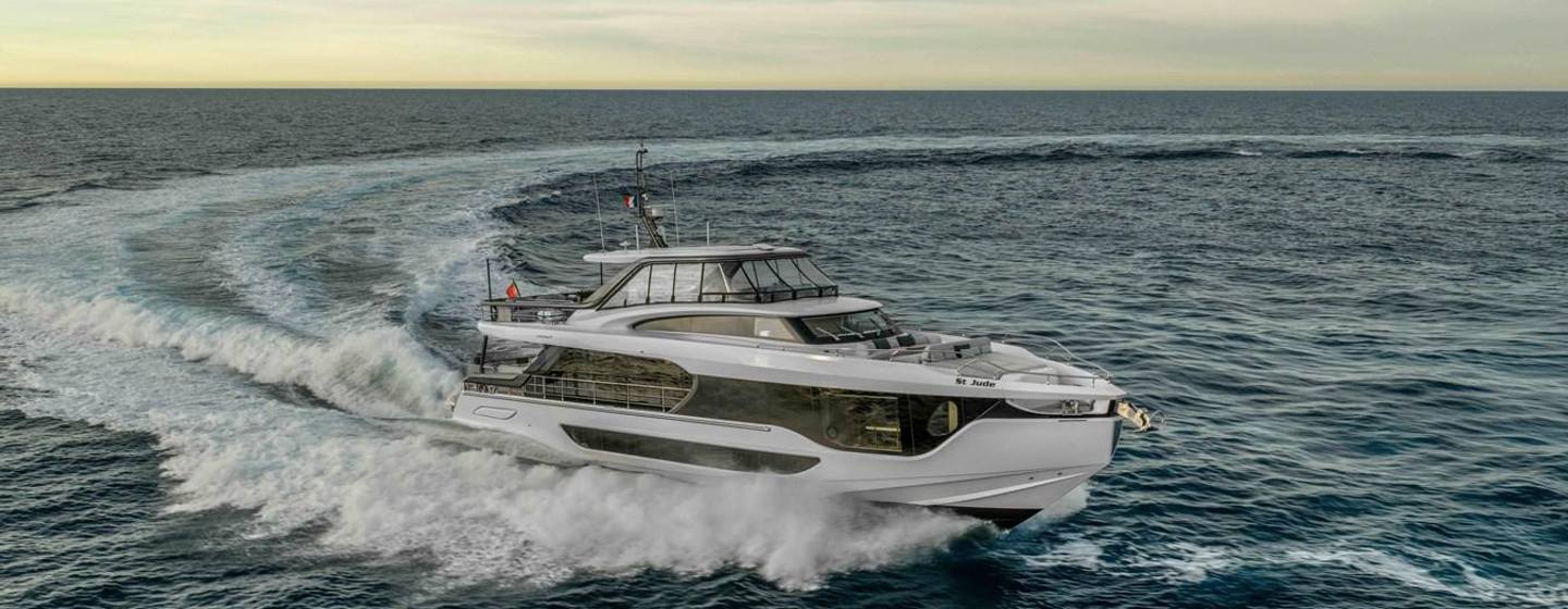 Azimut motor yacht St Jude underway side view 