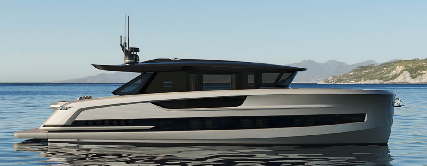 Rendering of 64 Grande Coupé motor yacht 