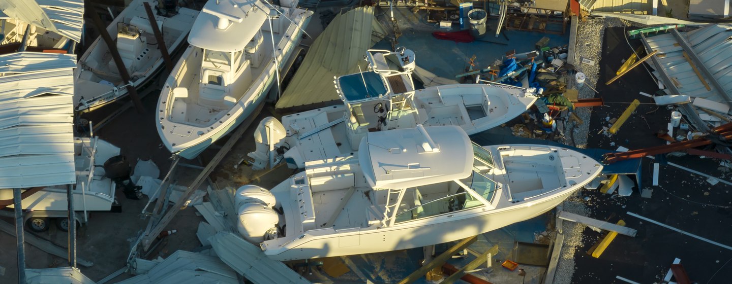 yacht marina after hurricane