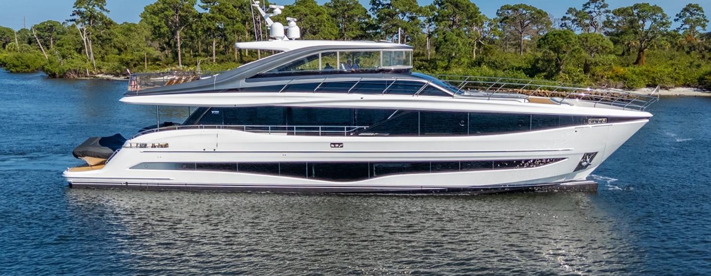 Princess Y95 Motor Yacht Just Perfect at anchor 