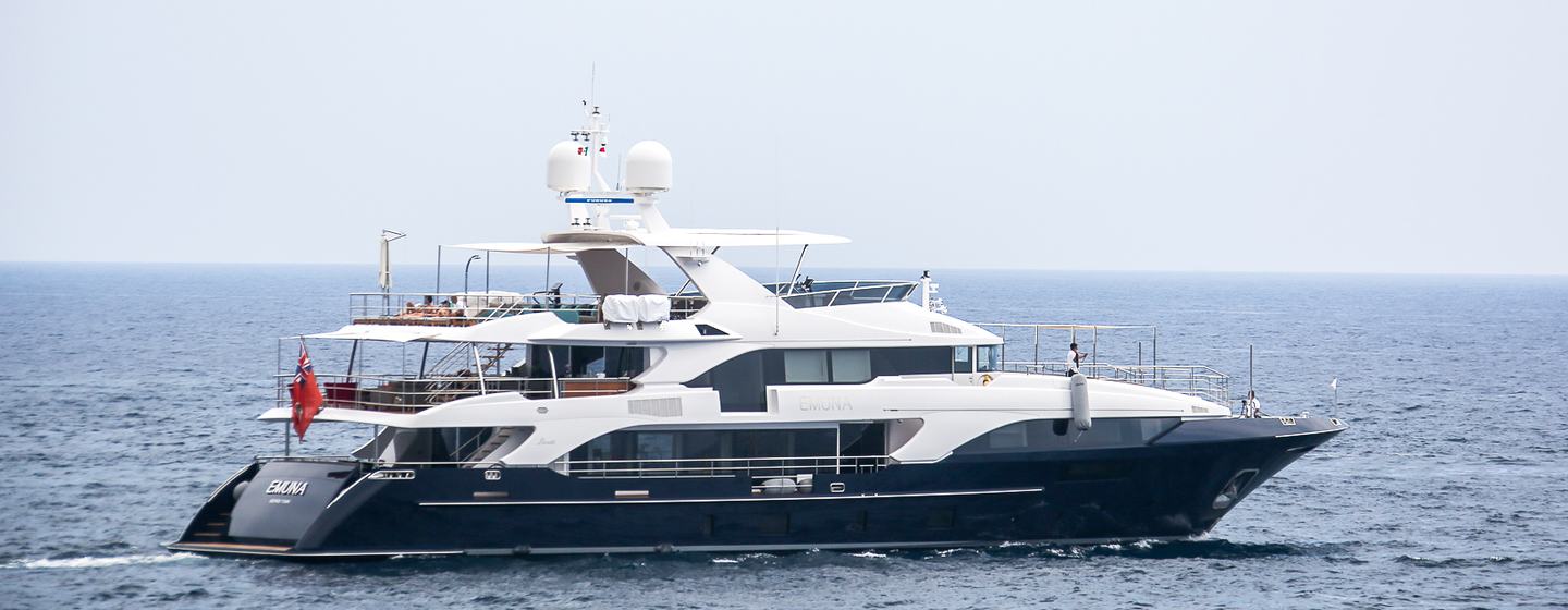 Superyacht Cofina under way