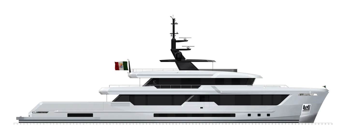 First Columbus Crossover 47 sketch side view 