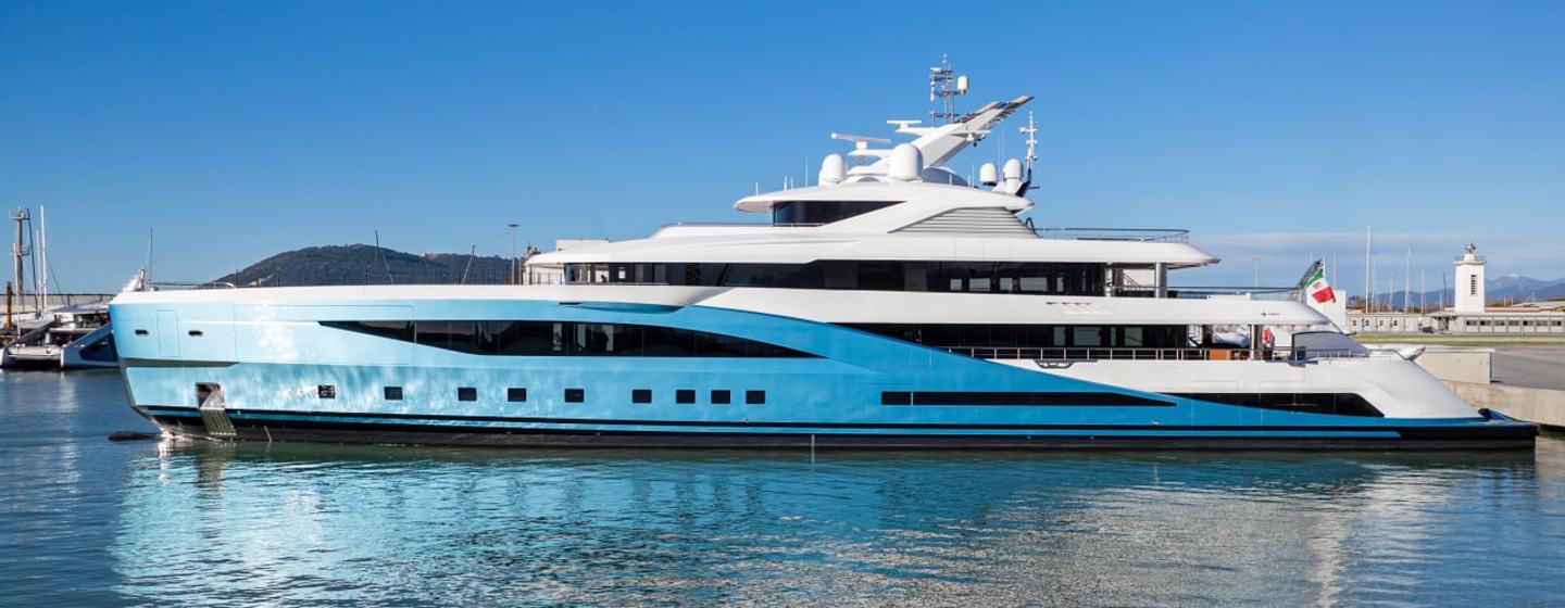 The Admiral 78m on water