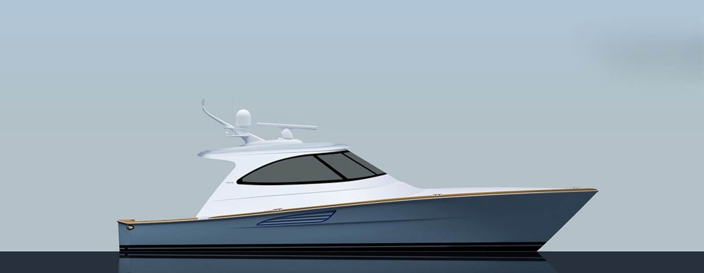 Viking 50SC yacht rendering side view