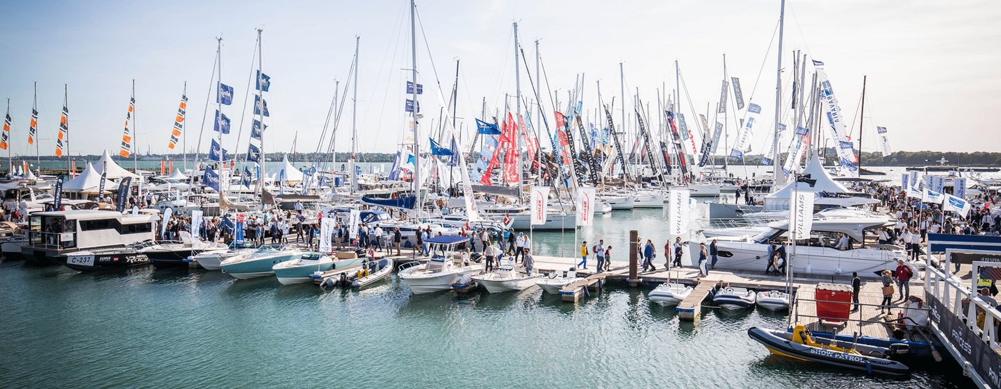 Boats in Mayflower Park, which hosts BOATS2020